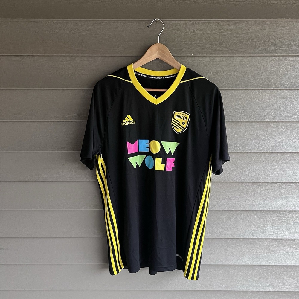Adidas New Mexico United Meow Wolf Jersey Mens L Black 2019 Inaugural USL